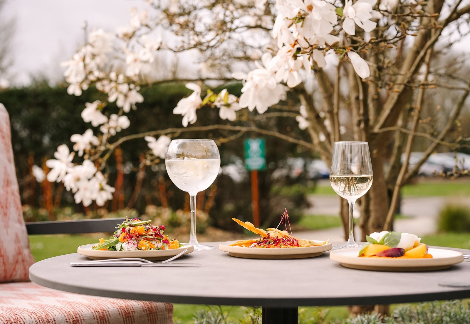 Dine al fresco and soak up the beauty of a leisurely afternoon.