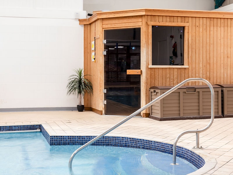 Step into the sauna and let the stresses of everyday life melt away.
