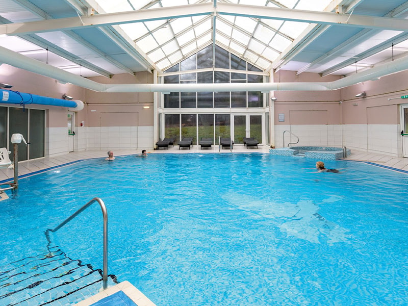 Take a refreshing dip in our inviting indoor pool, perfect for a relaxing swim any time of day.