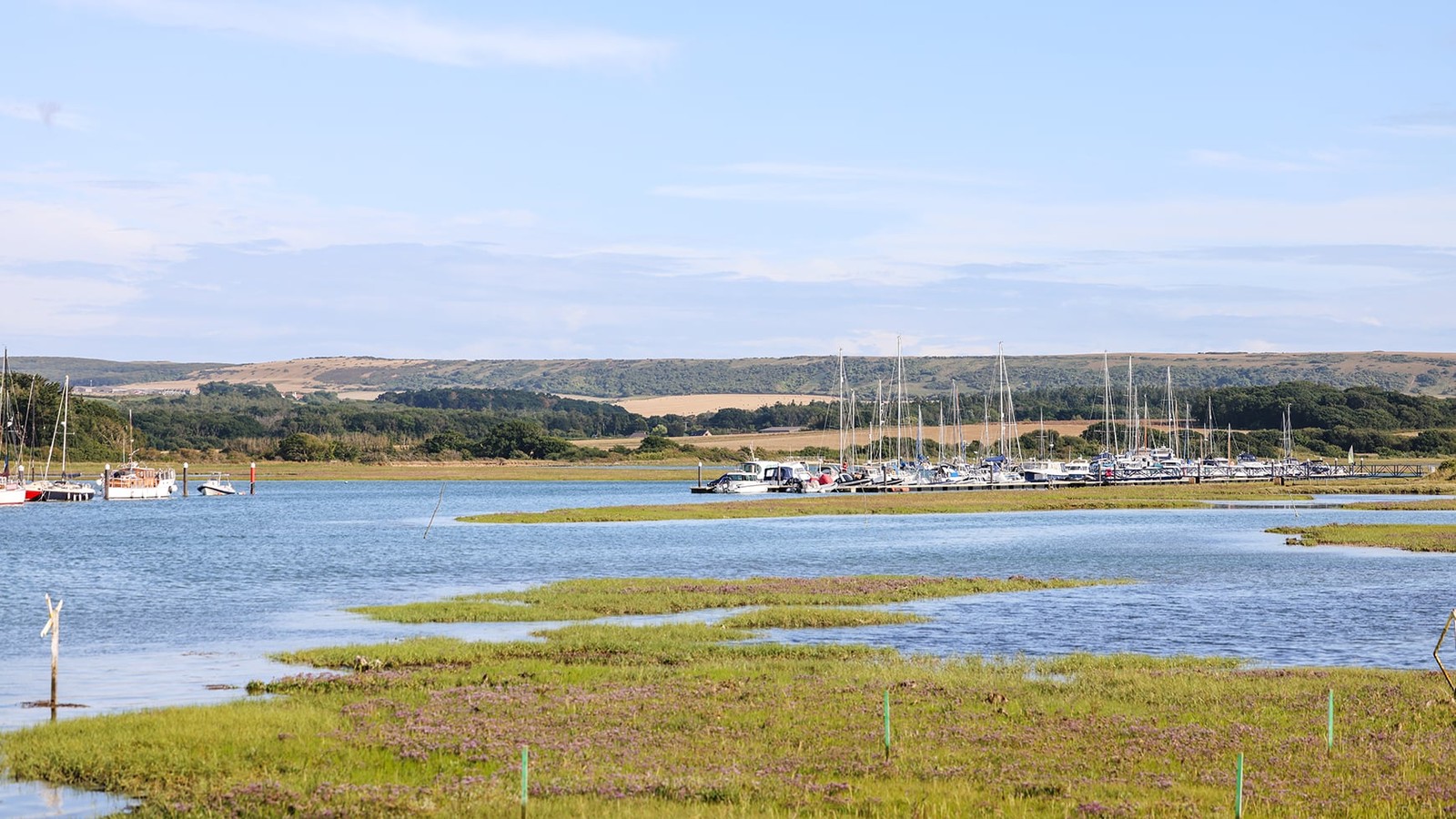 Explore Norton Grange and you’ll find scenic views at every turn, like this peaceful view of some boats surrounded by vibrant greenery.