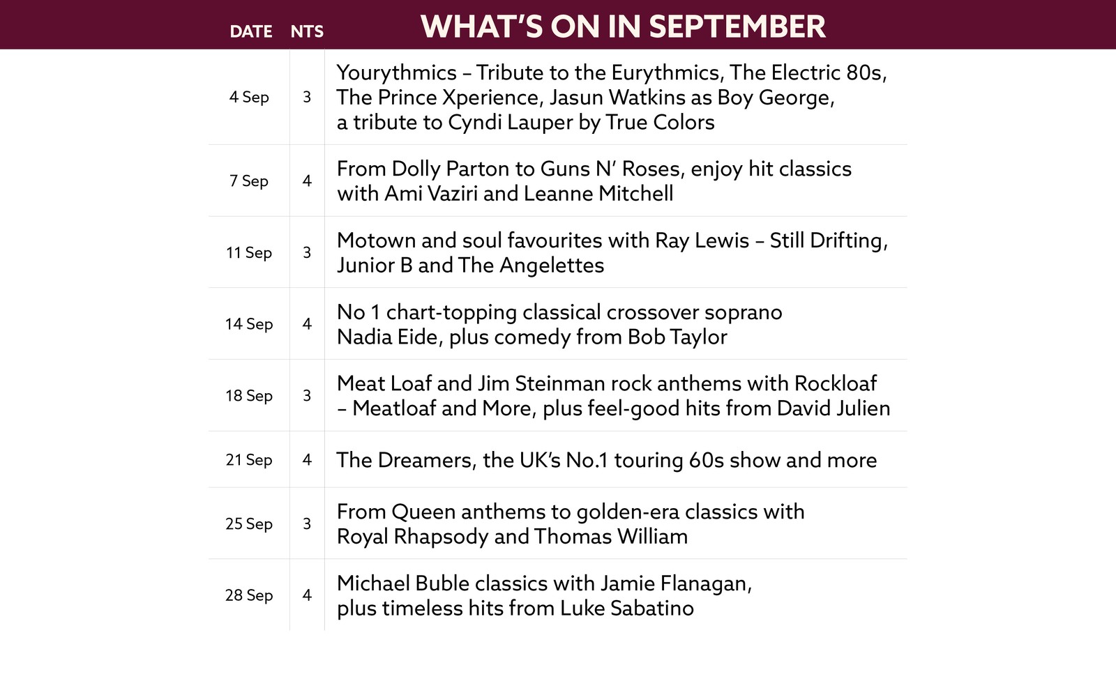 See what's on at Alvaston Hall in September.