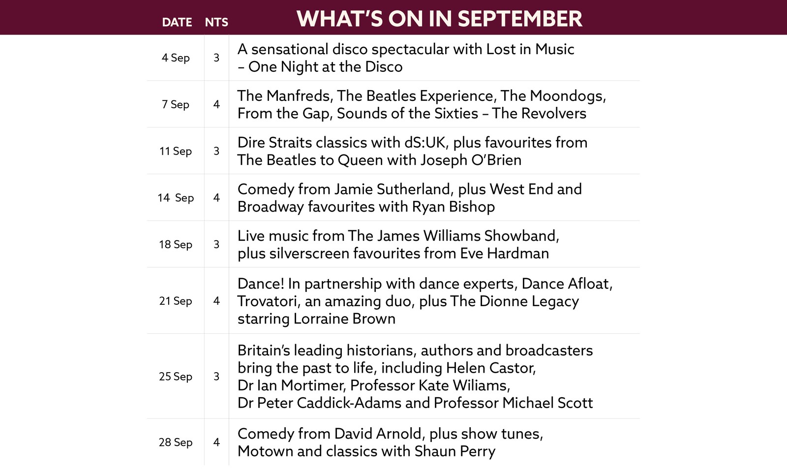 See what's on at Holme Lacy in September