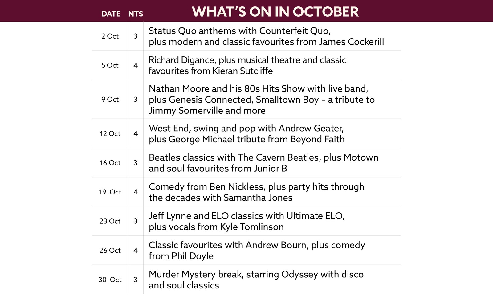 See what's on at Holme Lacy in October