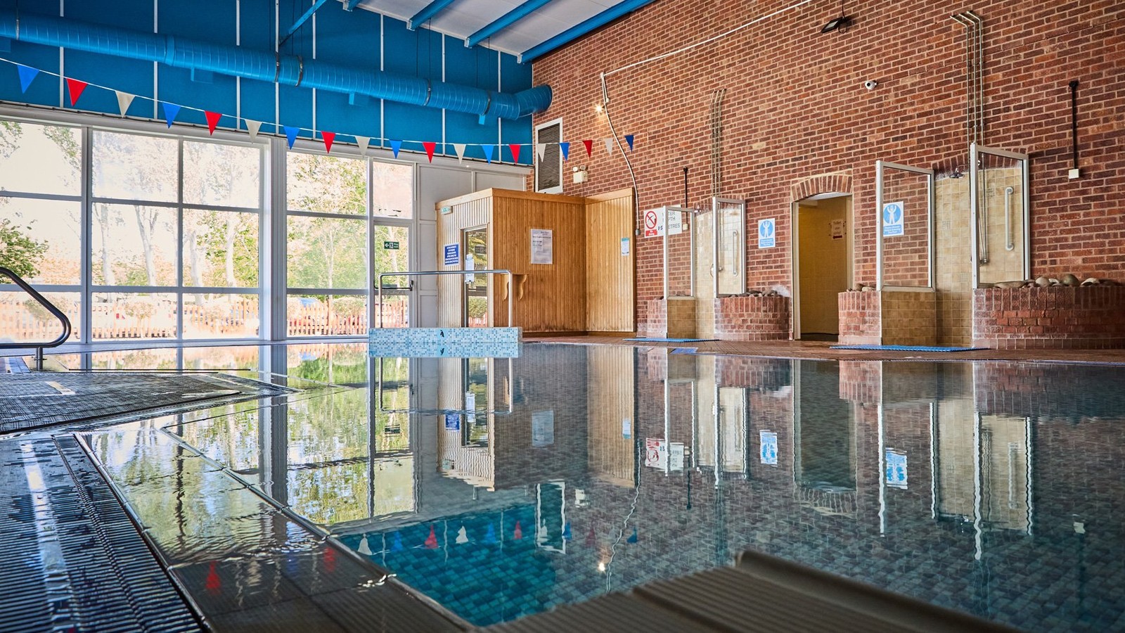 Take a refreshing dip in our heated indoor pool, flooded with natural light from the big windows.