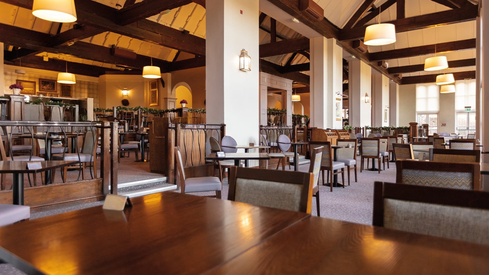 The Popham Restaurant serves a delicious buffet breakfast and a three-course à la carte dinner - both included with your stay.