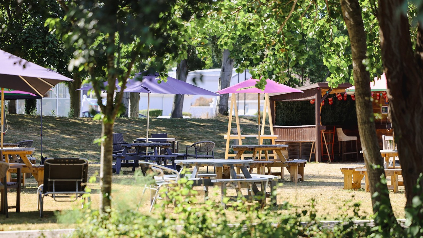 When the weather’s fine, our picnic benches are the perfect spot to relax and enjoy the grounds.