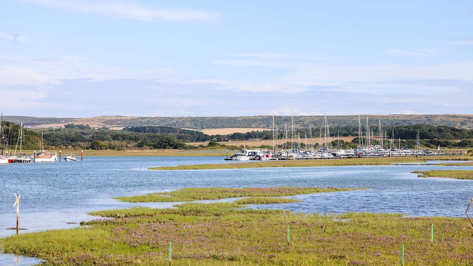 Explore Norton Grange and you’ll find scenic views at every turn, like this peaceful view of some boats surrounded by vibrant greenery.