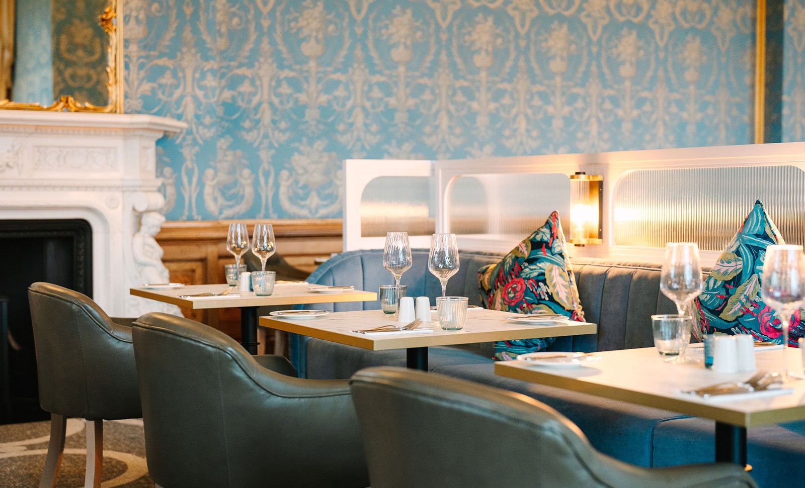 Your seat at The Blue Room awaits, with every detail prepared for a memorable meal.