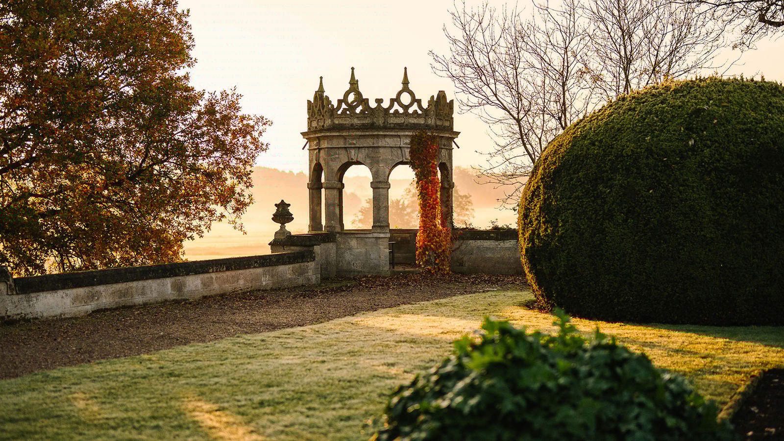 Explore the gardens of Thoresby Hall, where history and nature come together in perfect harmony.