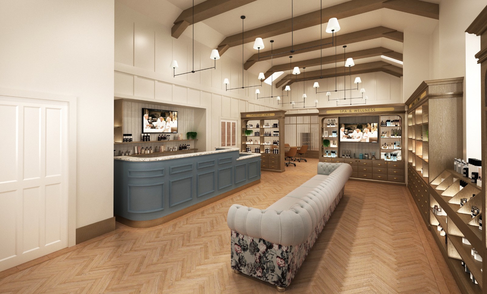 A welcoming space for well-being. The inviting reception area sets the stage for a journey of relaxation and rejuvenation.