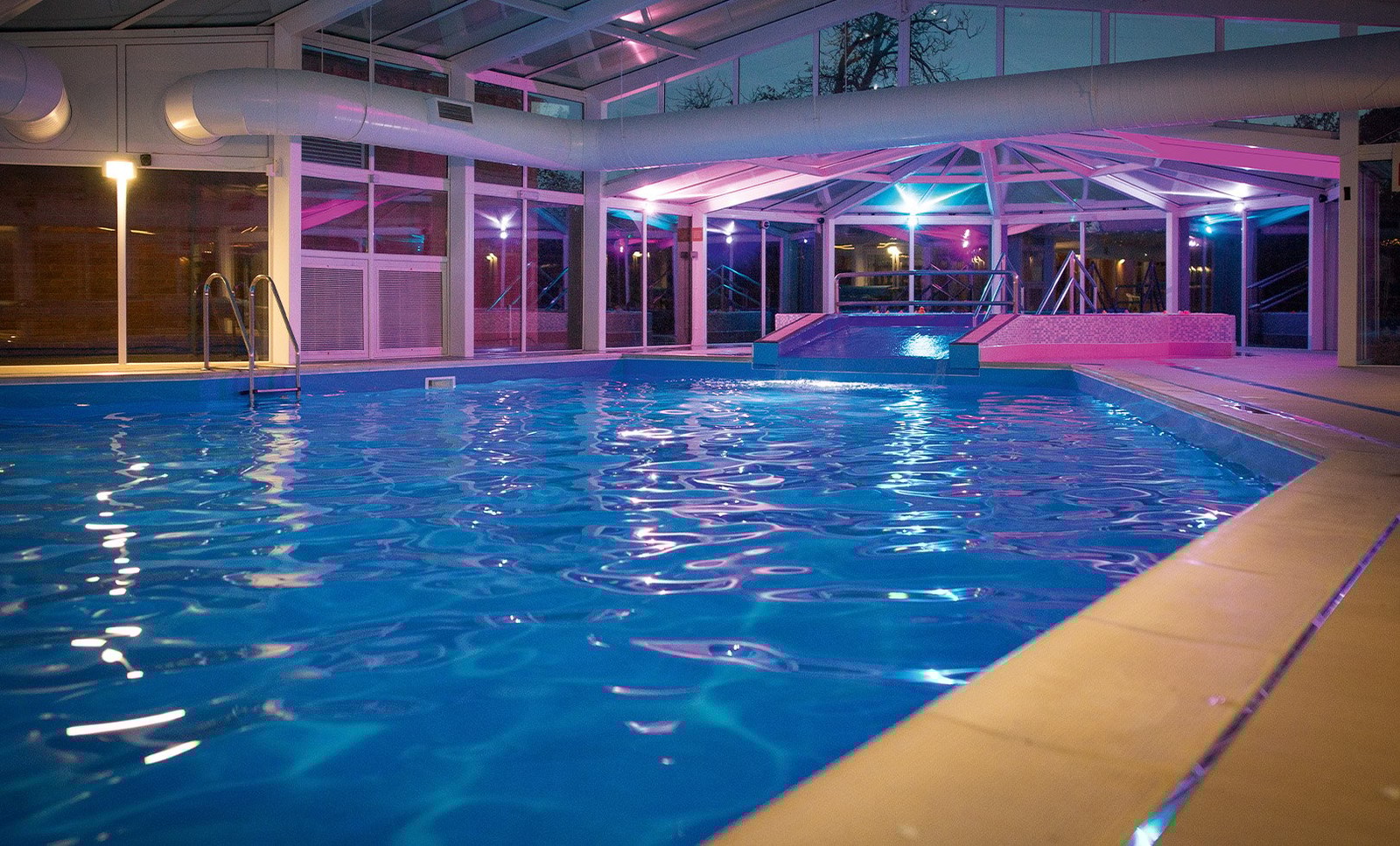 Enjoy a refreshing swim under the stunning glass roof at Gunton Hall. Perfect for soaking up the sunshine while staying indoors.