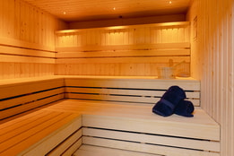 The sauna inside the spa at Bodelwyddan Castle