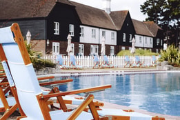The outdoor pool at Sinah Warren