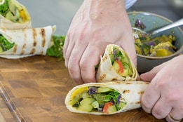 Freshly prepared wrap found in The Coffee Nest
