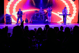 Band performing live