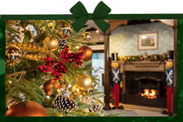 Christmas tree with a bow border