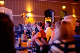 Guests enjoying the entertainment in Bodelwyddans entertainment venue