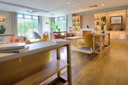 The Spa reception area at Heythrop Park