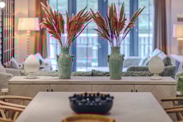 Decor inside the Garden room at The Runnymede on Thames