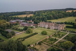 Aerial view of the grounds at Littlecote House