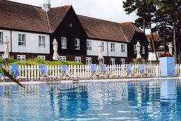 The outdoor pool at Sinah Warren