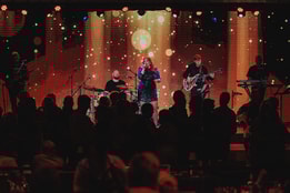 Guests enjoying entertainment at Studley Castle