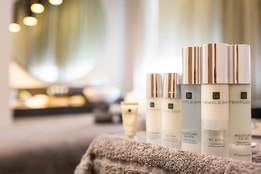 a close up of the templespa products on top of a towel