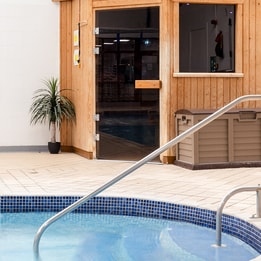 The spa at Bembridge Coast hotel, featuring a pool and sauna.