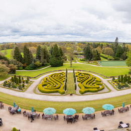 View overlooking the gardens at Nidd Hall