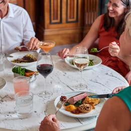 Guests dining at Brasserie32 at Heythrop Park Hotel