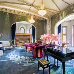 The Garden room, a lounge at Studley Castle