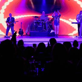 Band performing live