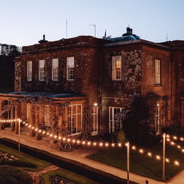 Cricket St. Thomas lit up with fairy lights