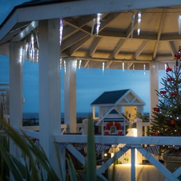 Corton decorated for christmas