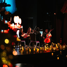 String quartet by candle light