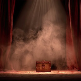 magicians suitcase on a stage
