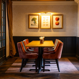 table inside the travelling duke