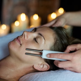 Person receiving a spa treatment