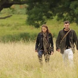 Guests enjoy a walk near The Runnymede on Thames