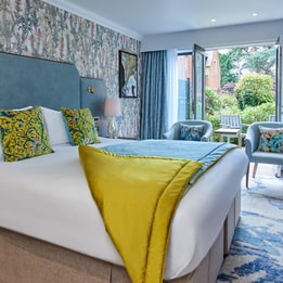 Signature room with patio area at Thoresby Hall