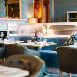 The Blue Room set for dinner