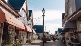 A chic building at Bicester Village for designer shopping