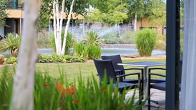 Garden Lodge outdoor terrace at Bodelwyddan Castle