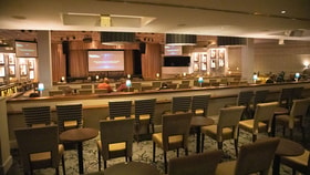 The Late Lounge theatre venue during the day, with guests preparing to take part in a quiz