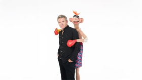 White background with Jimmy Tamley