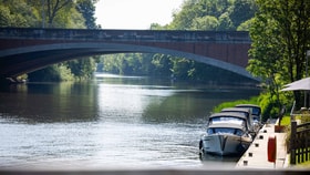 The River Thames view featuring a private jetty from behind The Runnymede on Thames