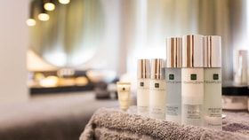 a close up of the templespa products on top of a towel