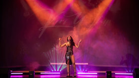 Keri Whip performing on stage