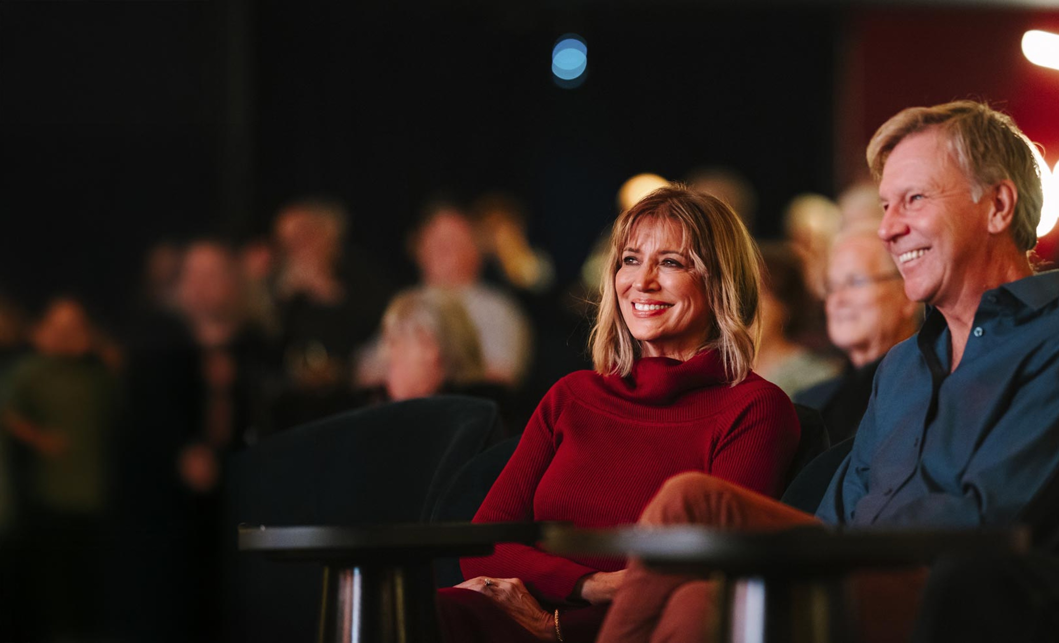 A couple in the show bar at Heythrop Park.