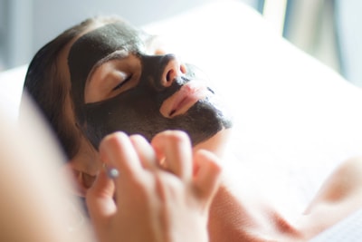 Person receiving a facial